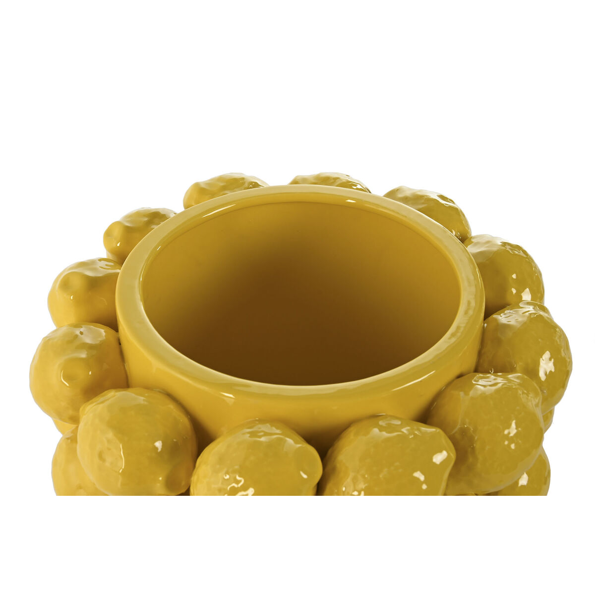 Bordsdekoration Home ESPRIT Gul Keramik Stengods 28 x 28 x 20 cm - 2