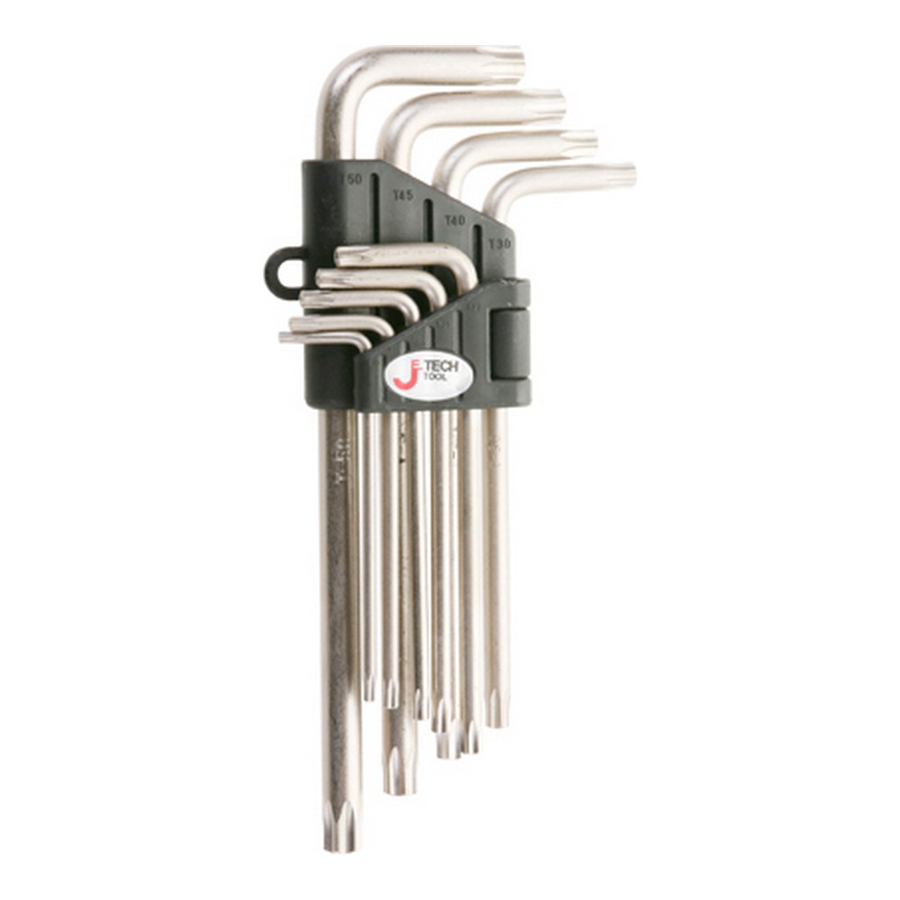 Nycklar Jetech Tool Torx TX10, 15, 20, 25, 27, 30, 40, 45, 50 9 uds