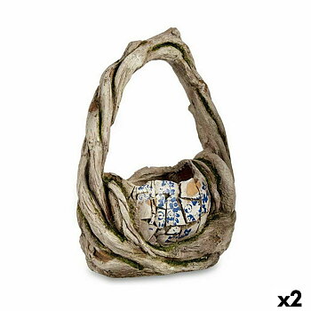 Dekorativ Trädgårdsfigur Ibergarden Polyresin Vas 17 x 44 x 34,5 cm (2 antal)