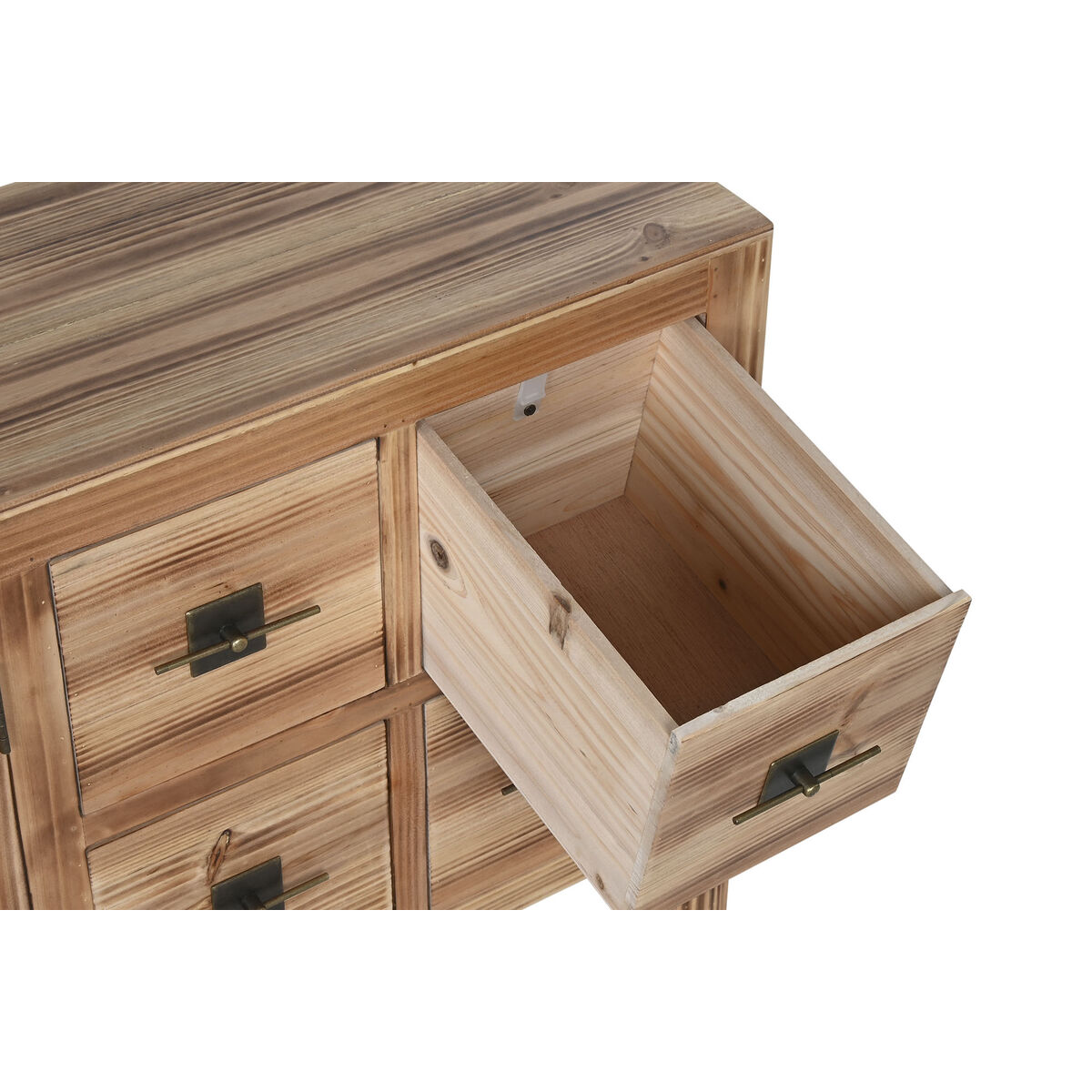 TV-möbler Home ESPRIT Svart Naturell Gran Trä MDF 130 x 24 x 51 cm - 4