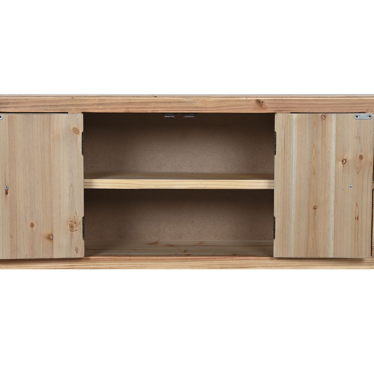 TV-möbler Home ESPRIT Svart Naturell Gran Trä MDF 130 x 24 x 51 cm - 3