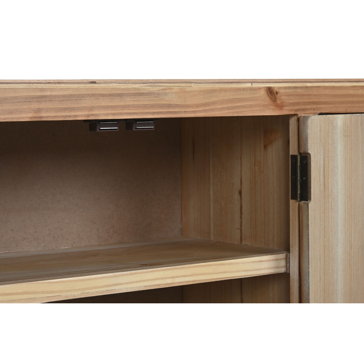 TV-möbler Home ESPRIT Svart Naturell Gran Trä MDF 130 x 24 x 51 cm - 7