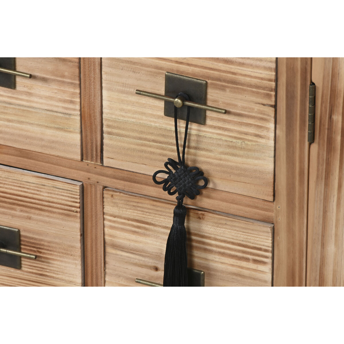TV-möbler Home ESPRIT Svart Naturell Gran Trä MDF 130 x 24 x 51 cm - 6