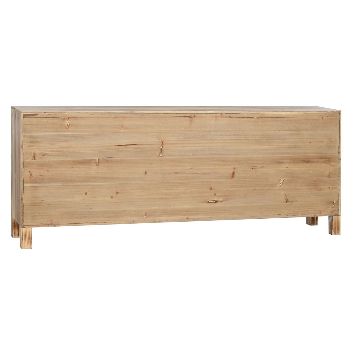 TV-möbler Home ESPRIT Svart Naturell Gran Trä MDF 130 x 24 x 51 cm - 2