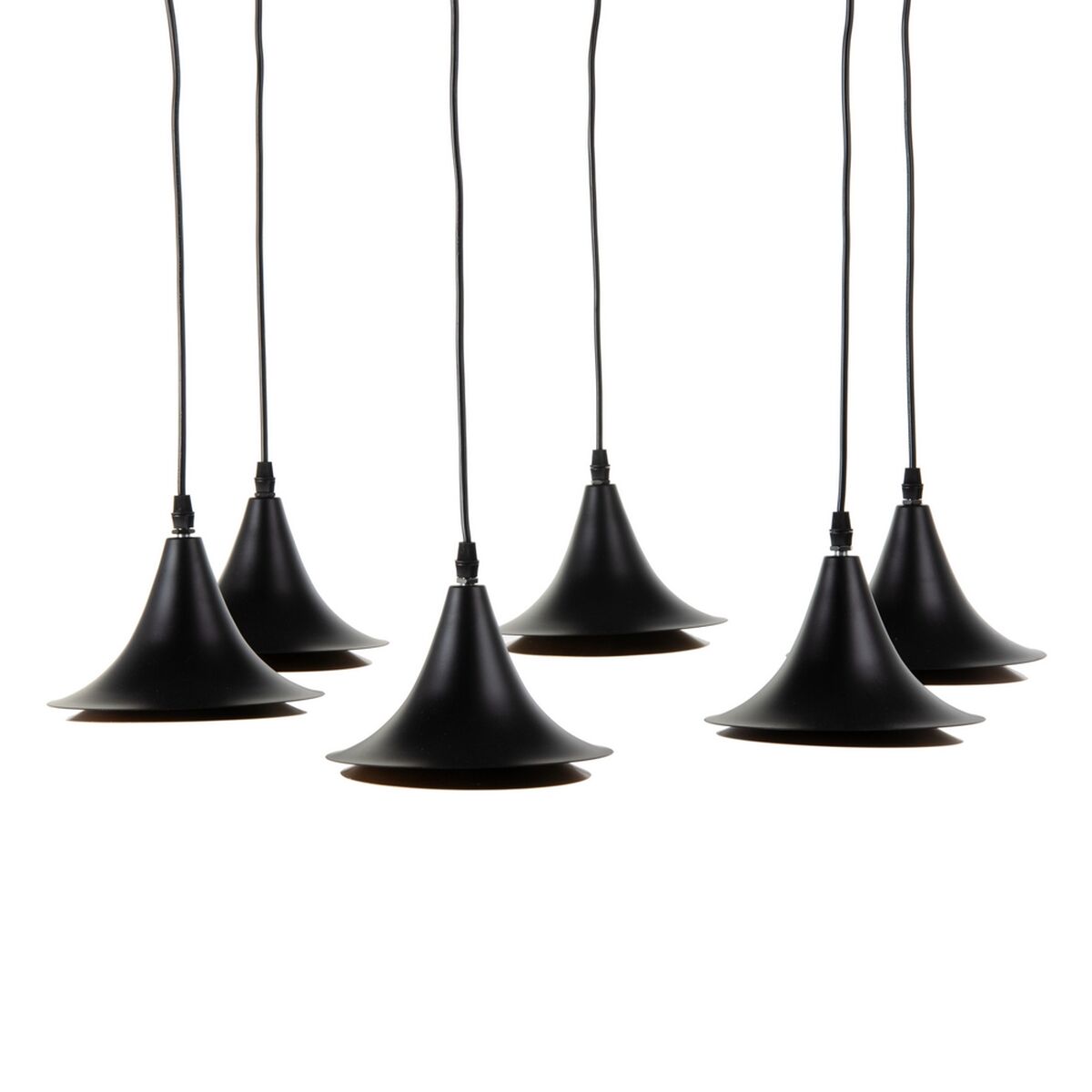Taklampa 51,5 x 51,5 x 100 cm Svart Gyllene Metall Ø 18,5 cm - 6