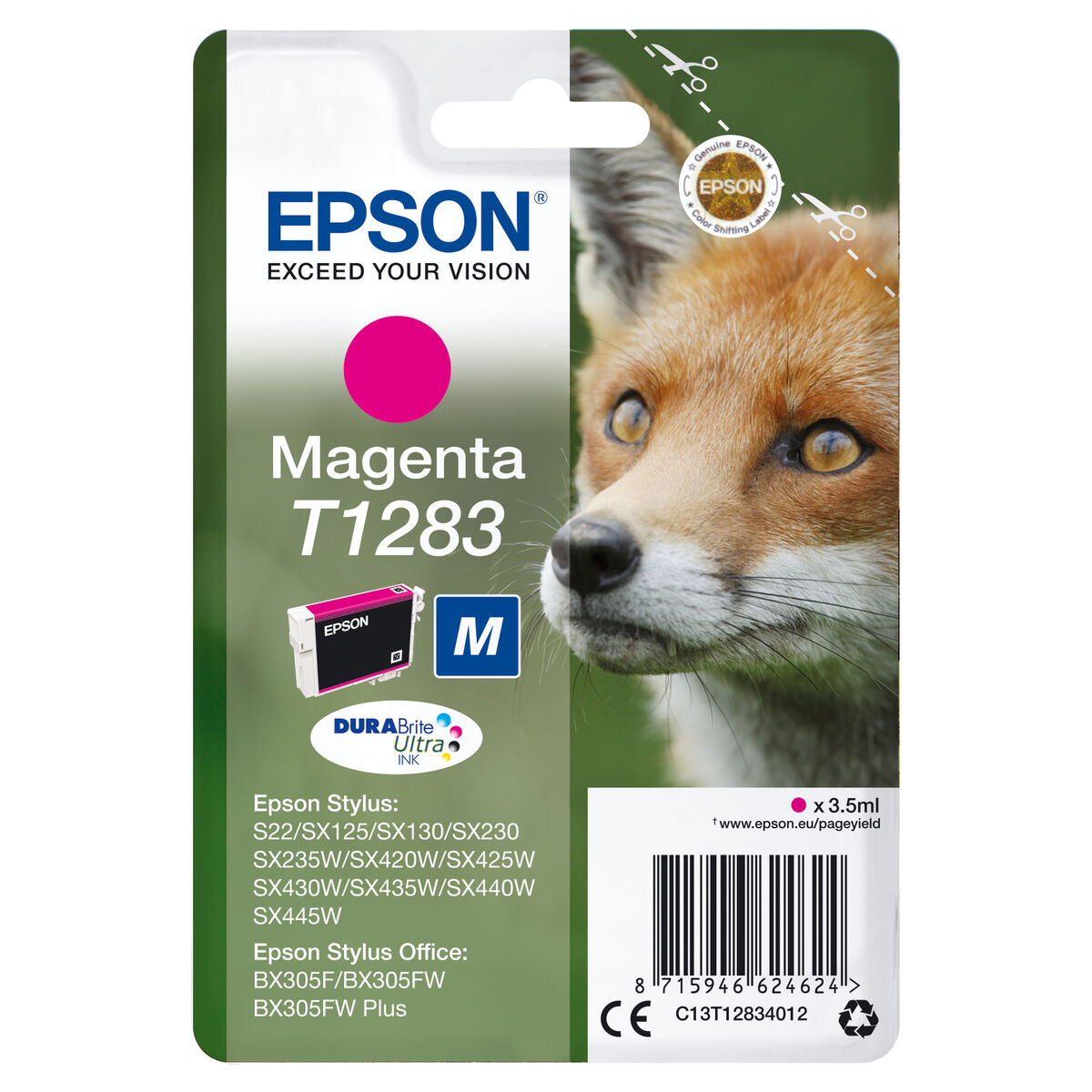 Original Bläckpatron Epson C13T12834012 Magenta