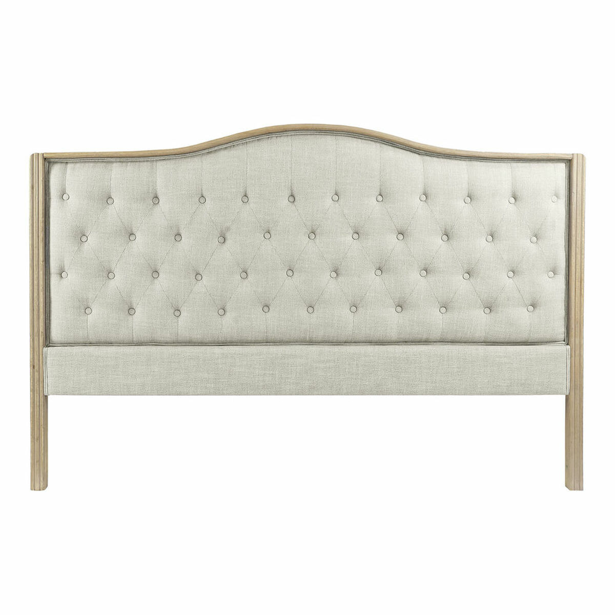 Sänggavel DKD Home Decor Beige Naturell Trä Gummiträ 180 x 10 x 120 cm
