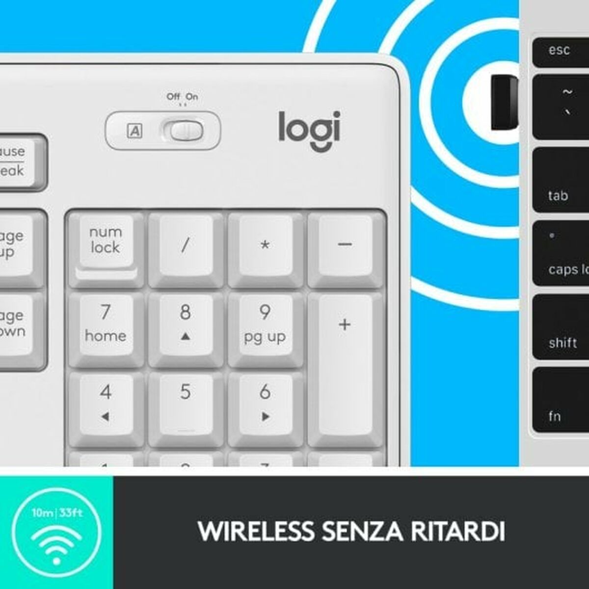 Tangentbord och Mus Logitech MK295 Vit Qwerty Italienska - 6
