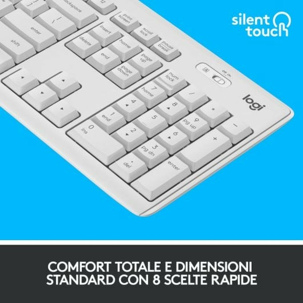 Tangentbord och Mus Logitech MK295 Vit Qwerty Italienska - 4
