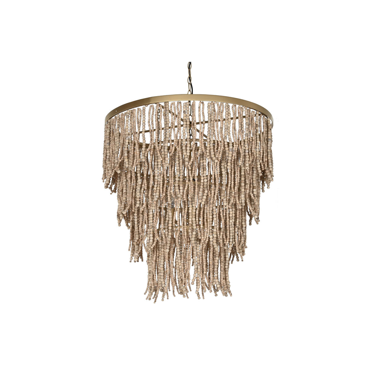 Taklampa Home ESPRIT Gyllene Naturell Trä Metall 70 x 70 x 157 cm - 7