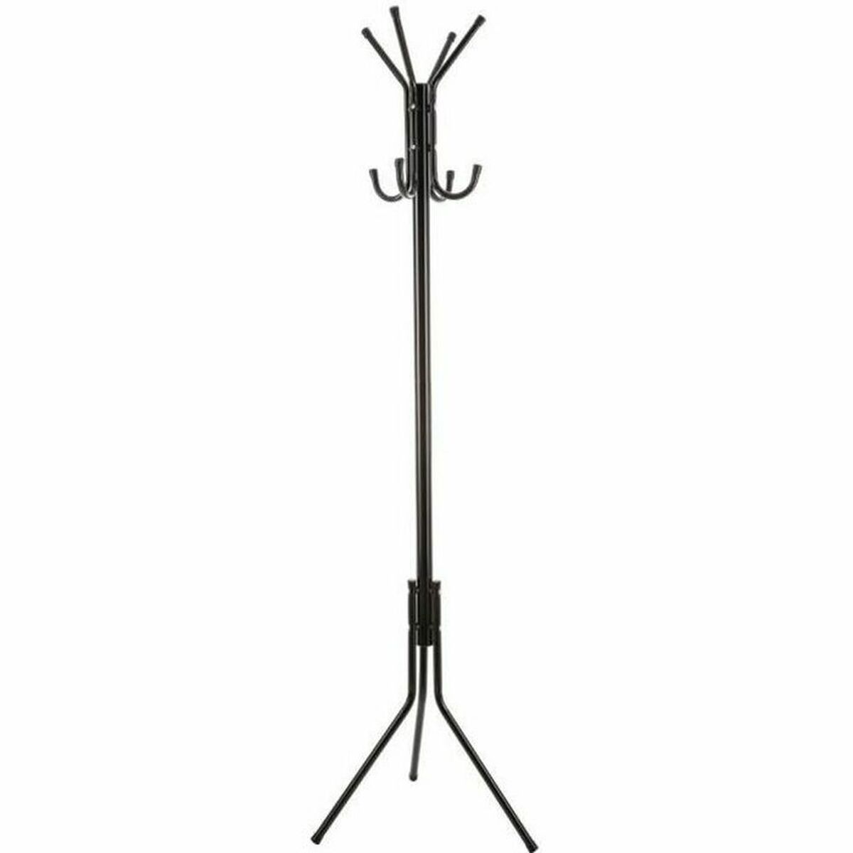 Kapphängare 8 Klädhängare Svart Aluminium (172 x 48 cm) - 3