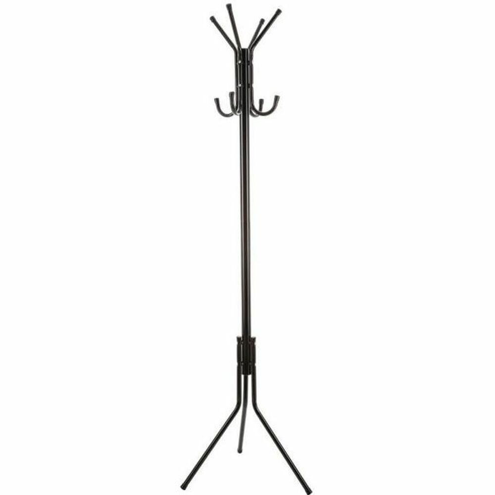 Kapphängare 8 Klädhängare Svart Aluminium (172 x 48 cm)