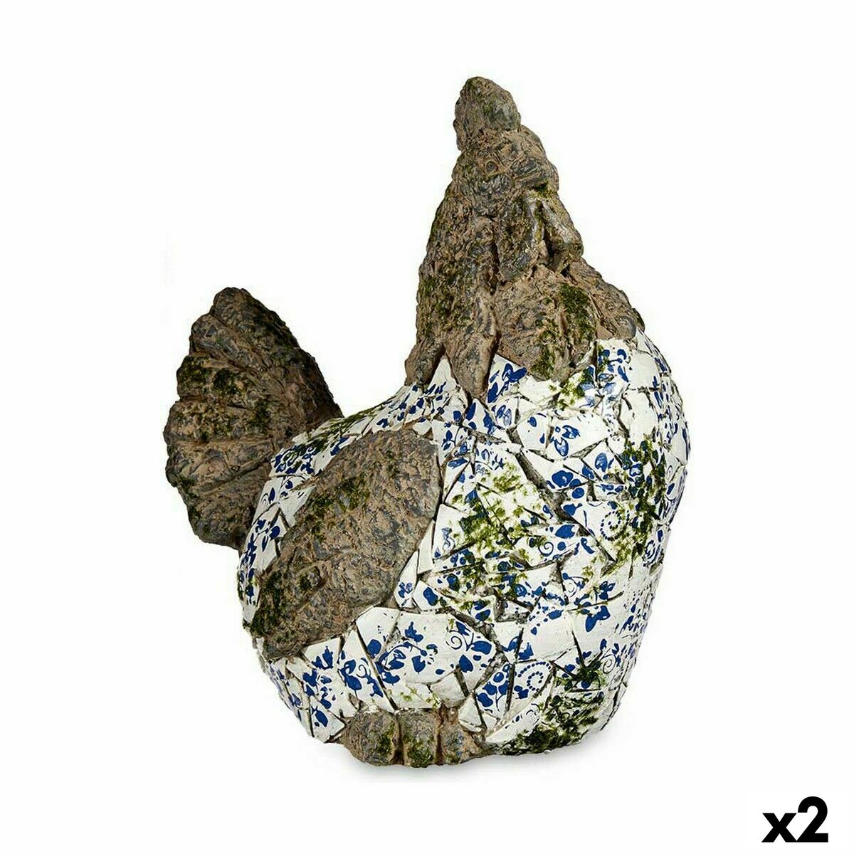 Dekorativ Trädgårdsfigur Ibergarden Polyresin Höna 22,5 x 39 x 34 cm (2 antal)