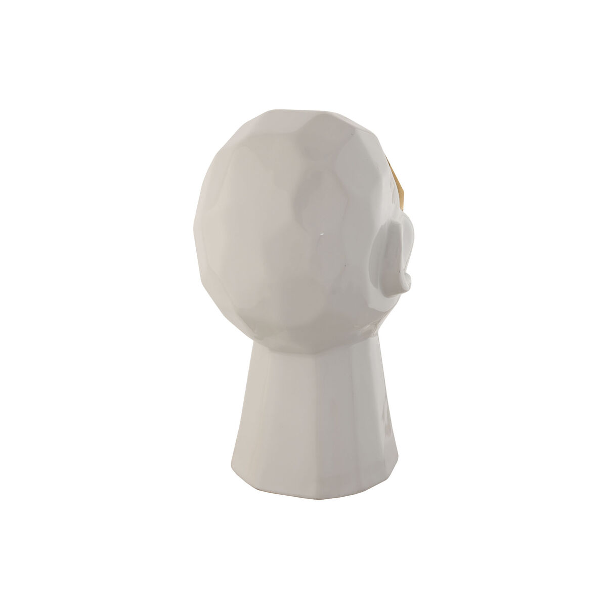Prydnadsfigur Home ESPRIT Vit Gyllene Ansikte 29 x 18 x 30 cm - 4