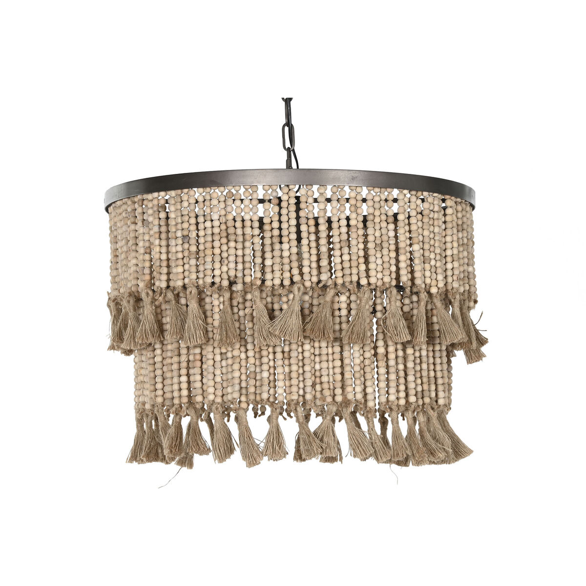 Taklampa Home ESPRIT Brun Naturell Trä Metall 50 W 61 x 61 x 117 cm - 5