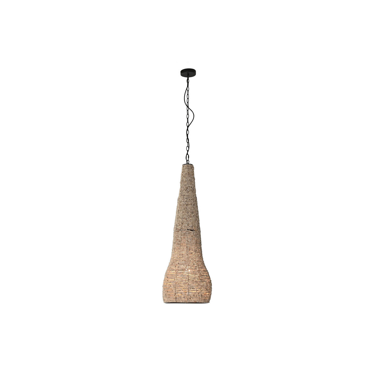 Taklampa Home ESPRIT Naturell Trä Metall 50 W 36,5 x 36,5 x 174,5 cm - 2