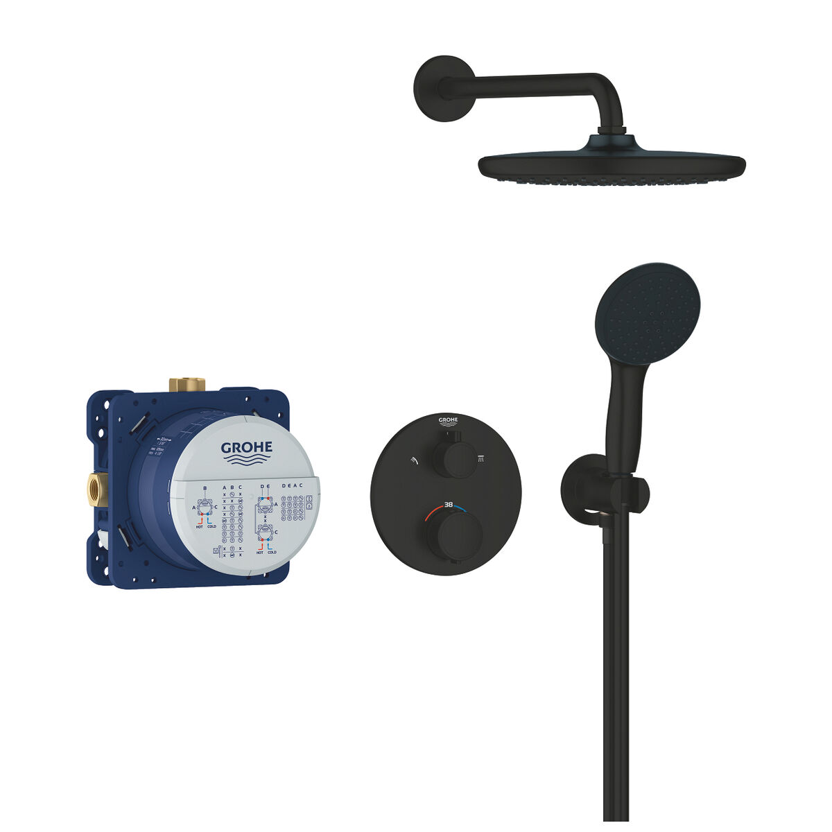 Duschpelare Grohe Svart 25 cm - 3