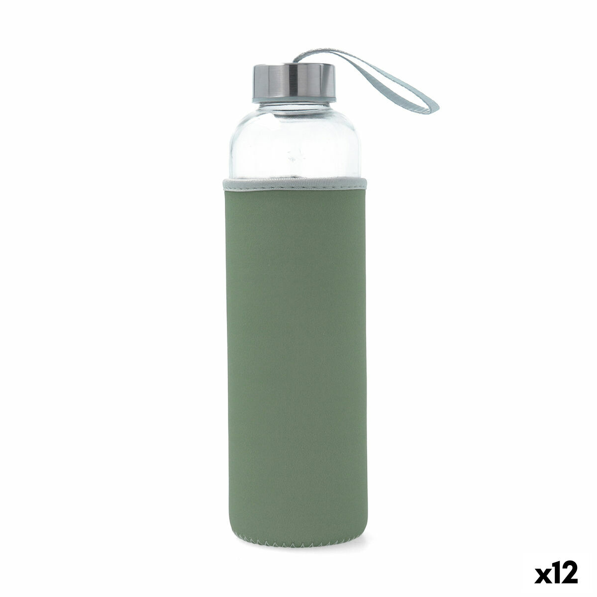 Vattenflaska Quid Quidate Grön Glas 600 ml (12 antal)