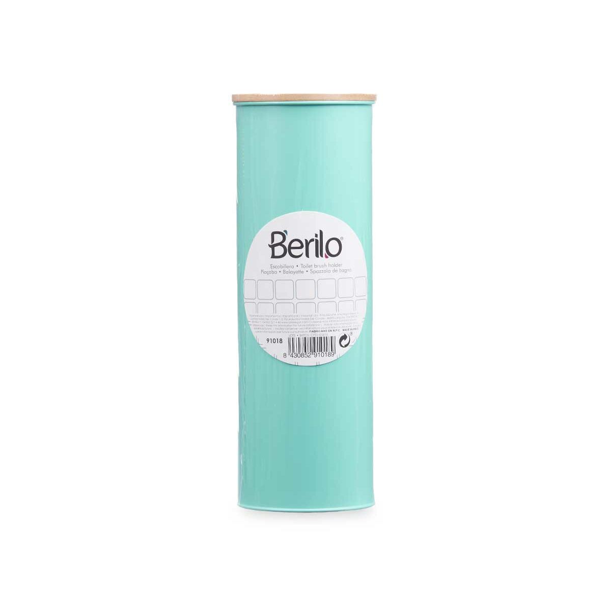 Toalettborste Berilo Mint Metall Bambu Plast 9,5 X 27 X 9,5 cm (6 antal) - 5