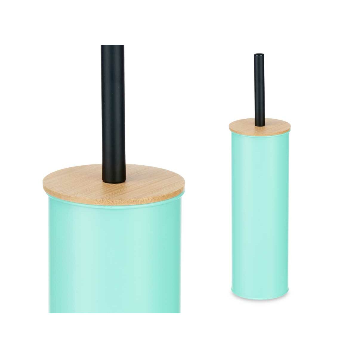 Toalettborste Berilo Mint Metall Bambu Plast 9,5 X 27 X 9,5 cm (6 antal) - 4