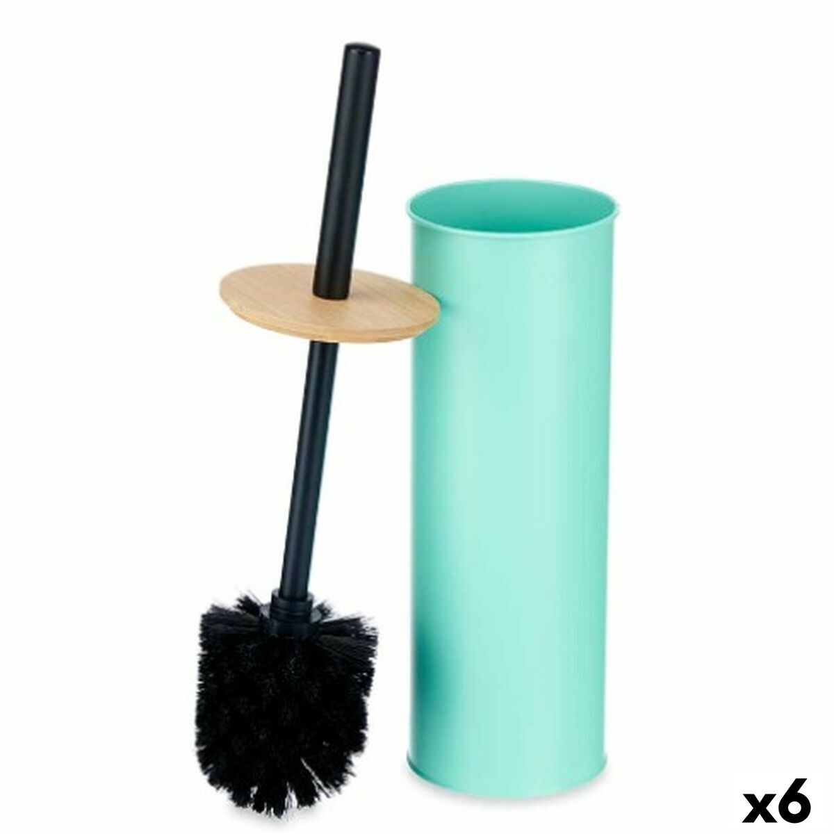 Toalettborste Berilo Mint Metall Bambu Plast 9,5 X 27 X 9,5 cm (6 antal) - 3