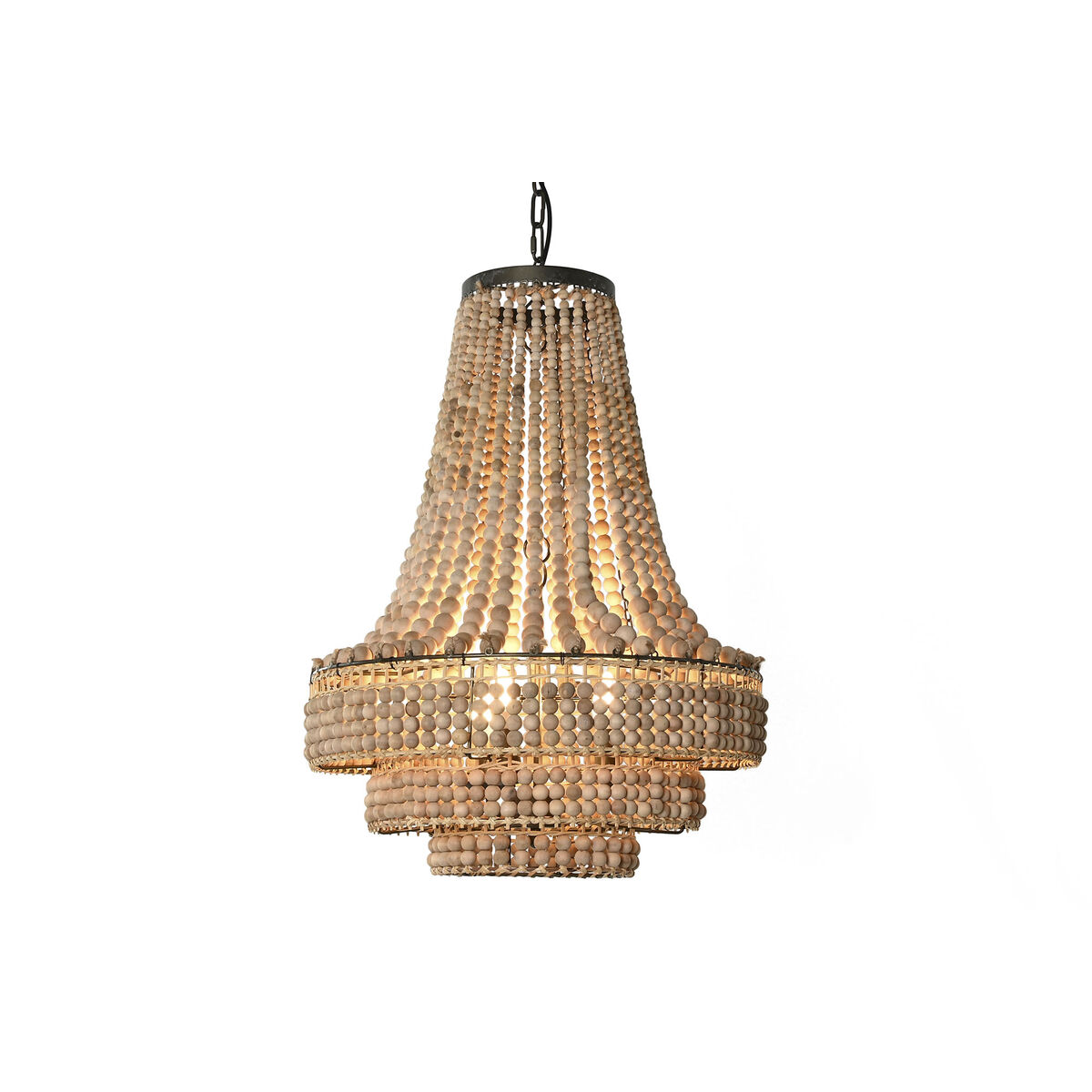 Taklampa Home ESPRIT Brun Naturell Trä Metall 56,5 x 56,5 x 144 cm - 7