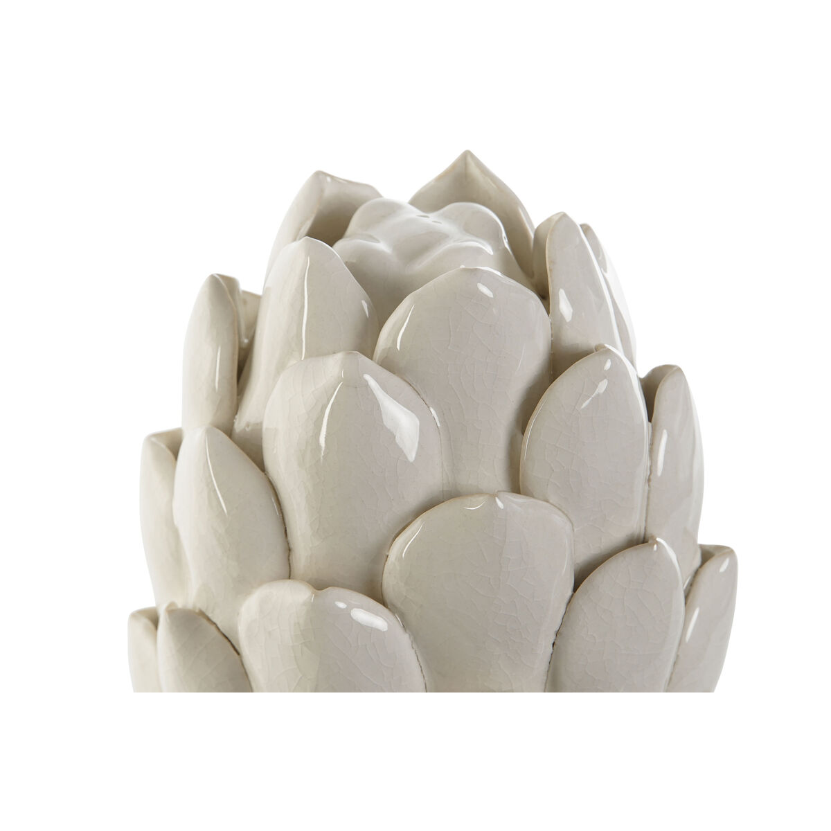 Prydnadsfigur Home ESPRIT Vit Ananas 11 x 11 x 26 cm 11 x 11 x 28 cm - 2