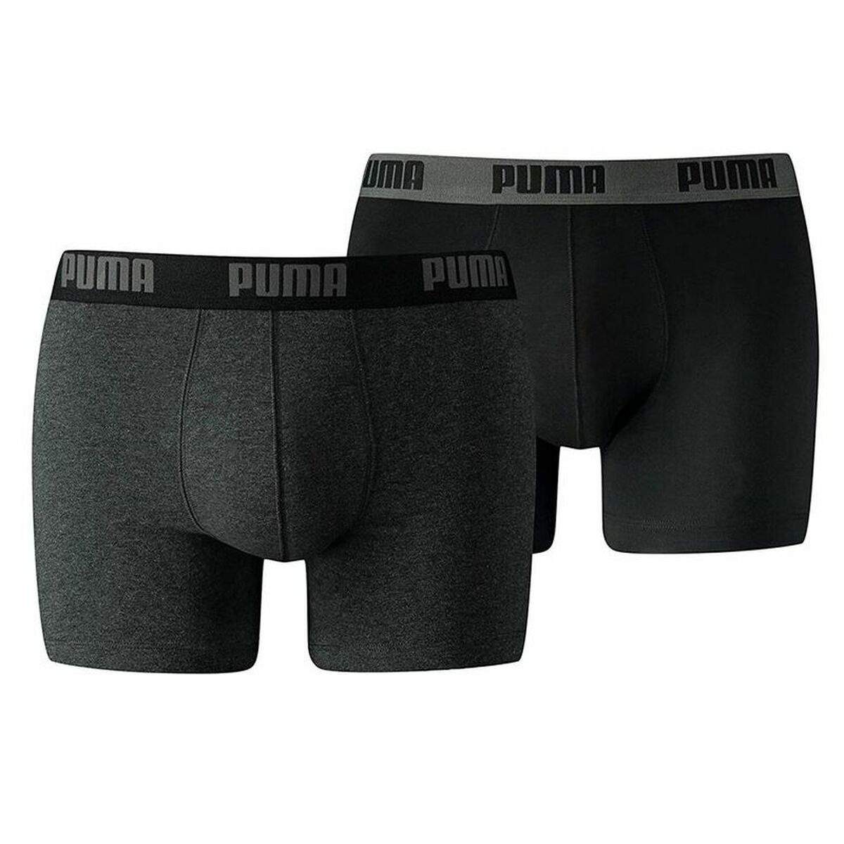 Boxer Puma Basic Svart/Grå (2 uds)