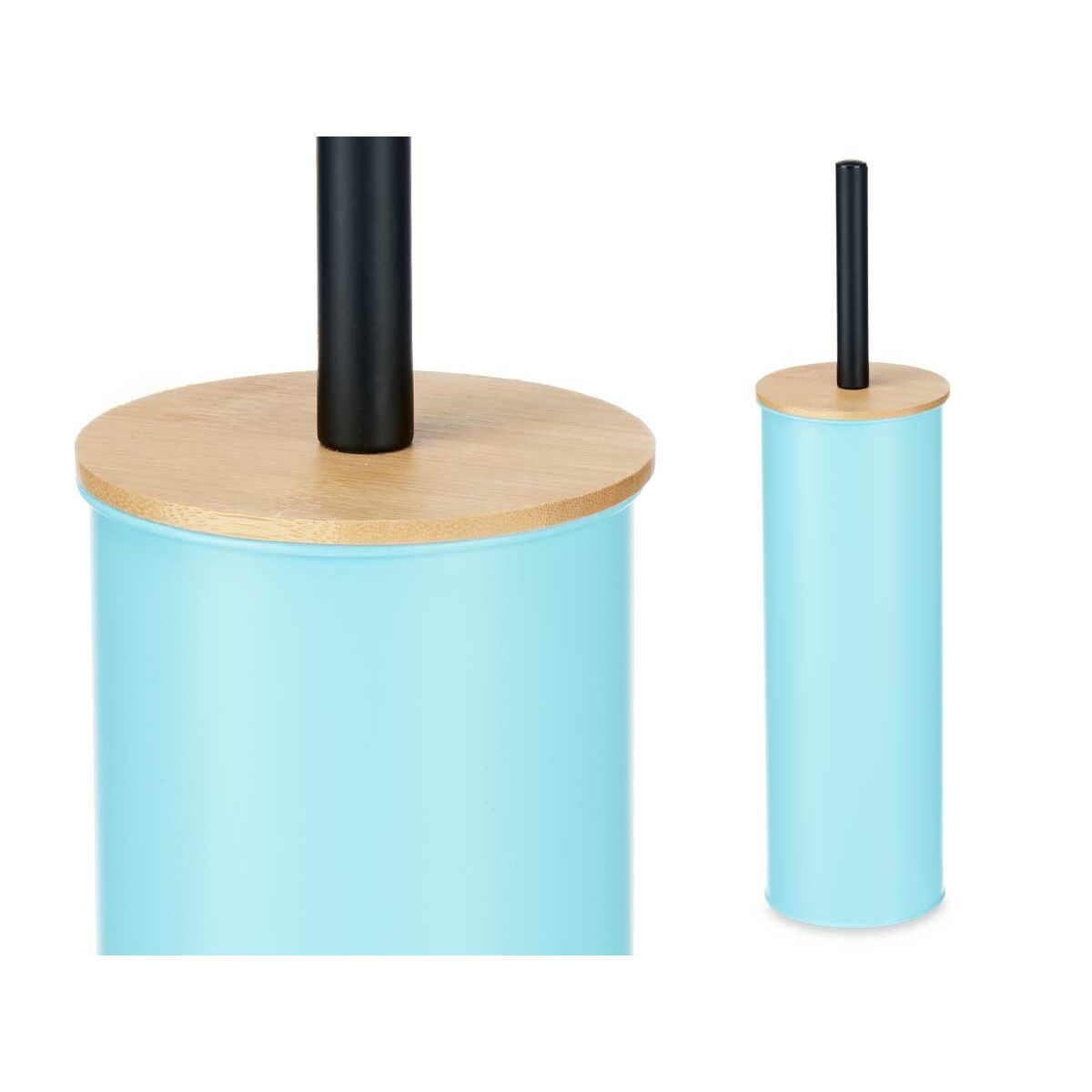 Toalettborste Blå Metall Bambu Plast 9,5 X 27 X 9,5 cm (6 antal) - 2