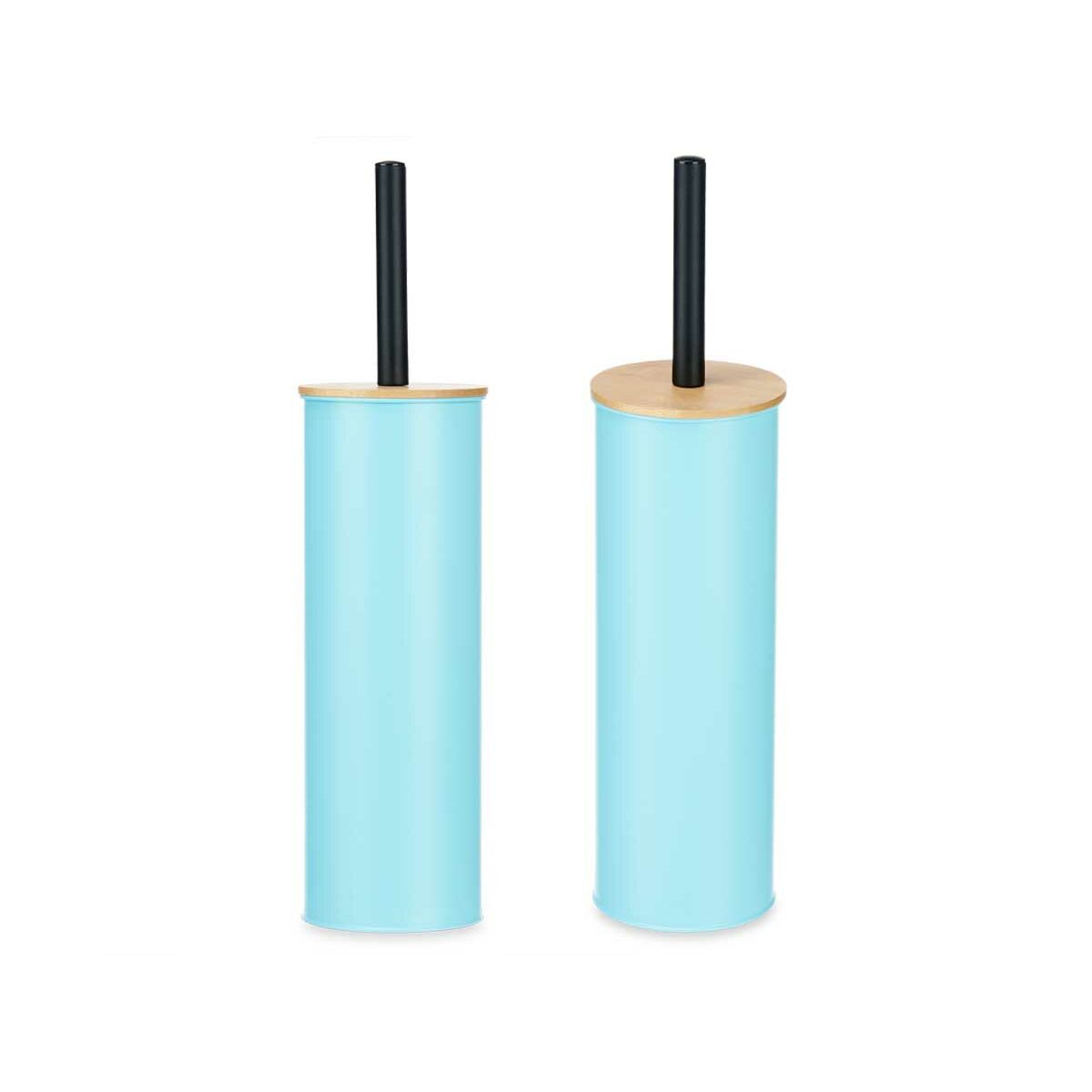 Toalettborste Blå Metall Bambu Plast 9,5 X 27 X 9,5 cm (6 antal) - 6