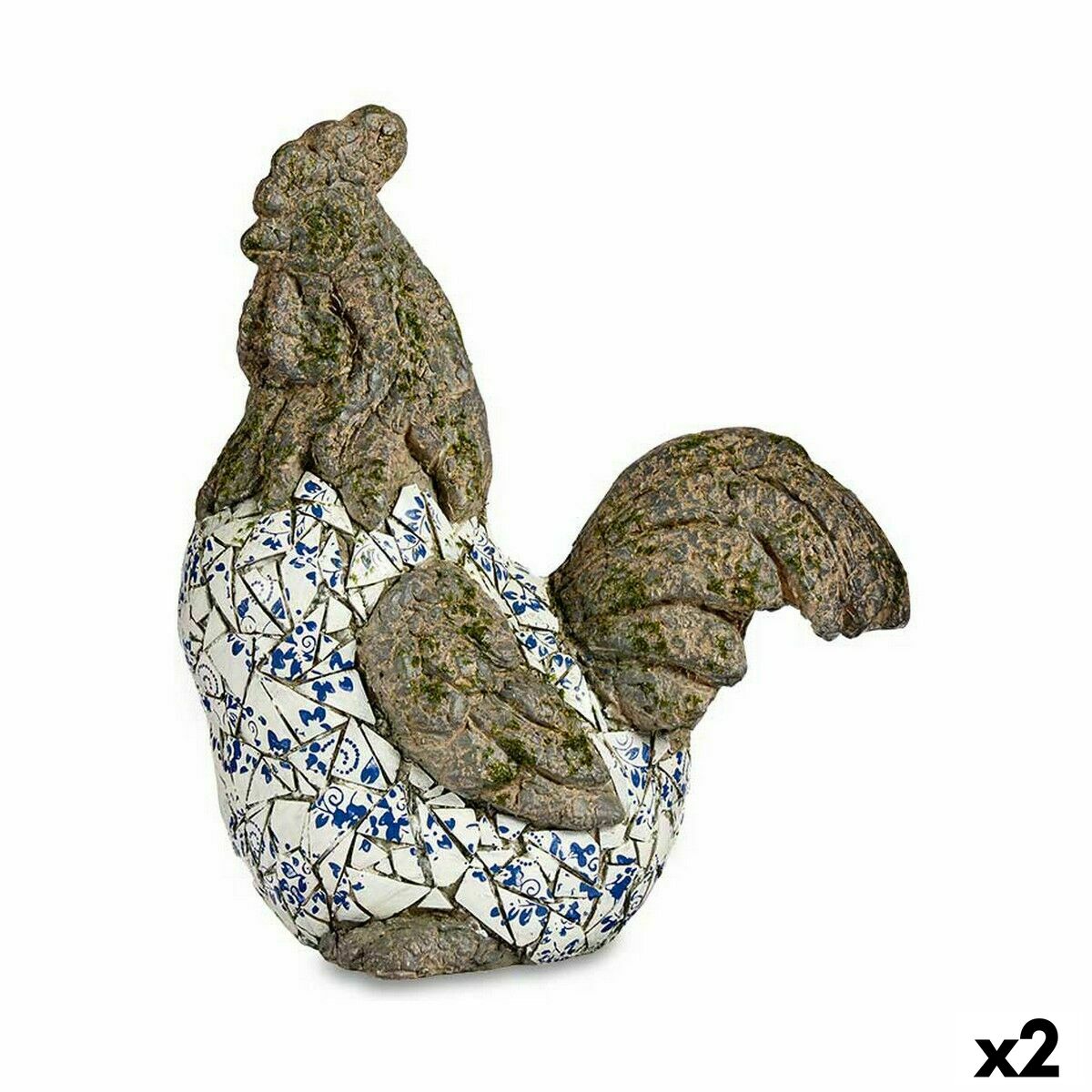 Dekorativ Trädgårdsfigur Ibergarden Polyresin Tupp 22,5 x 46 x 41,5 cm (2 antal) - 3