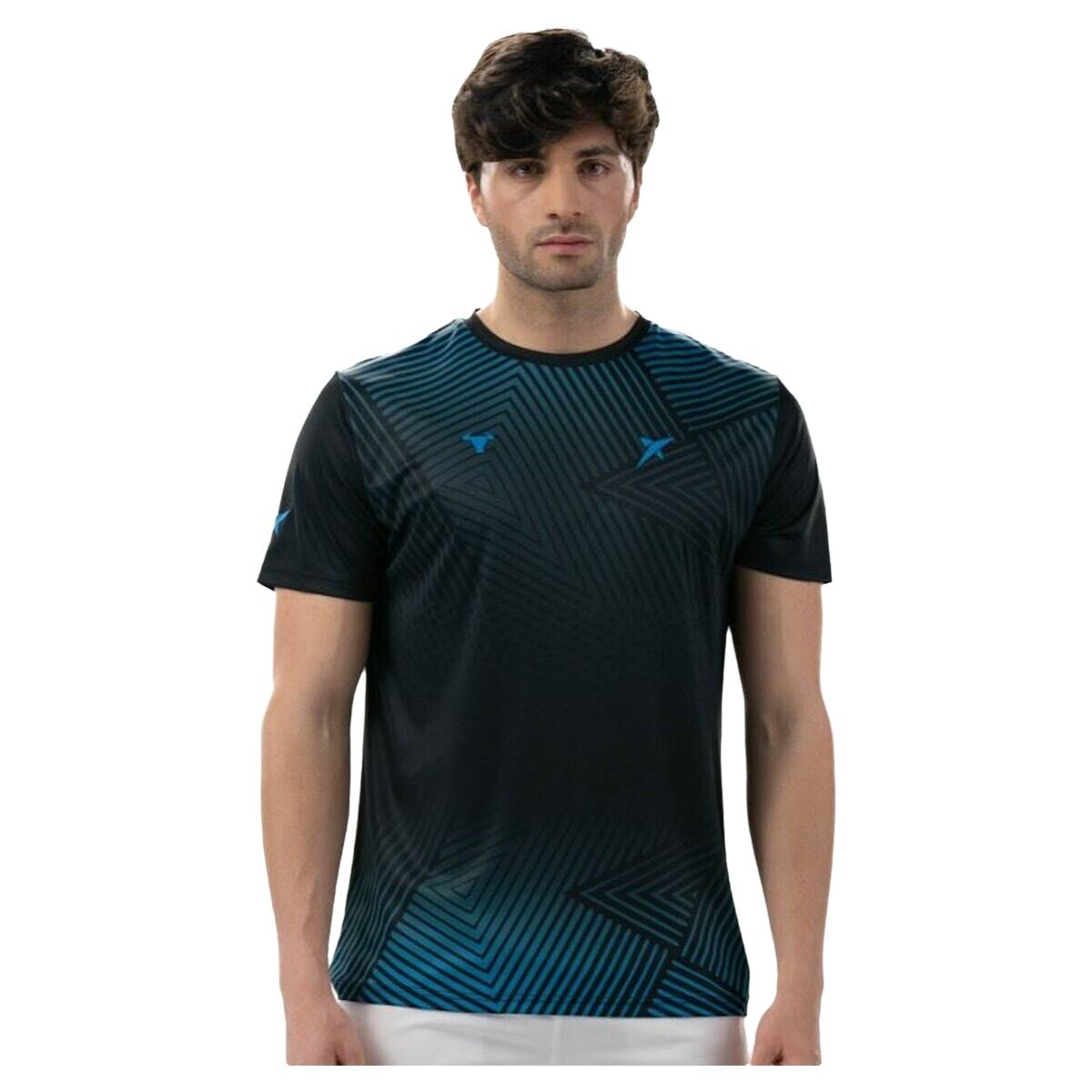 T-shirt med kortärm Herr Drop Shot Abian Campa Svart Padel