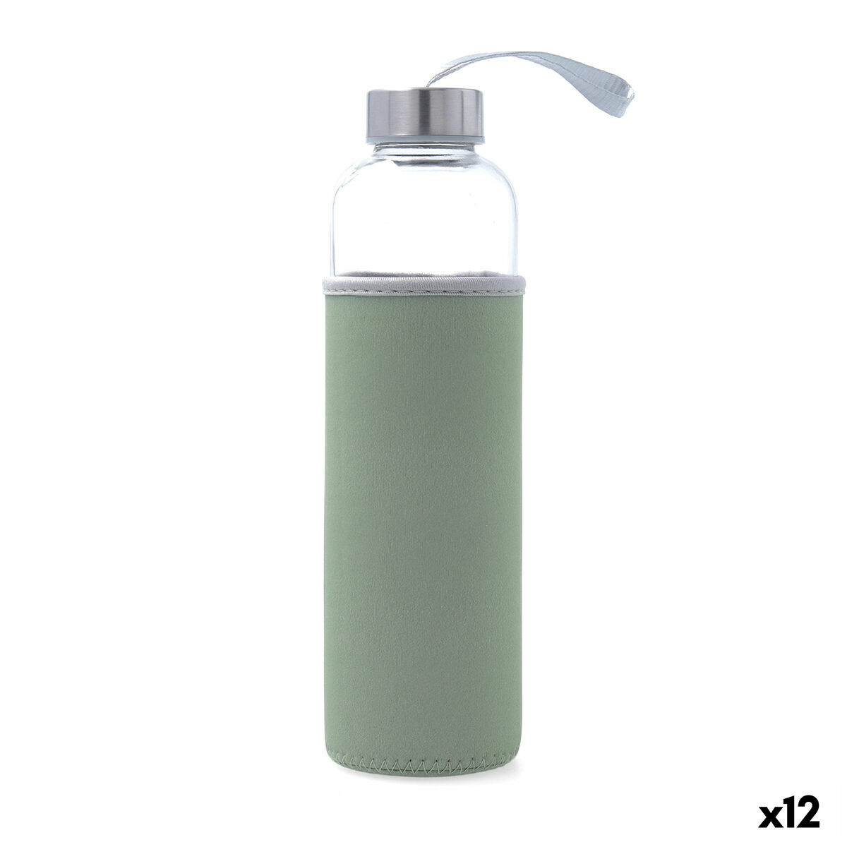 Vattenflaska Quid Quidate Grå Glas 600 ml (12 antal)