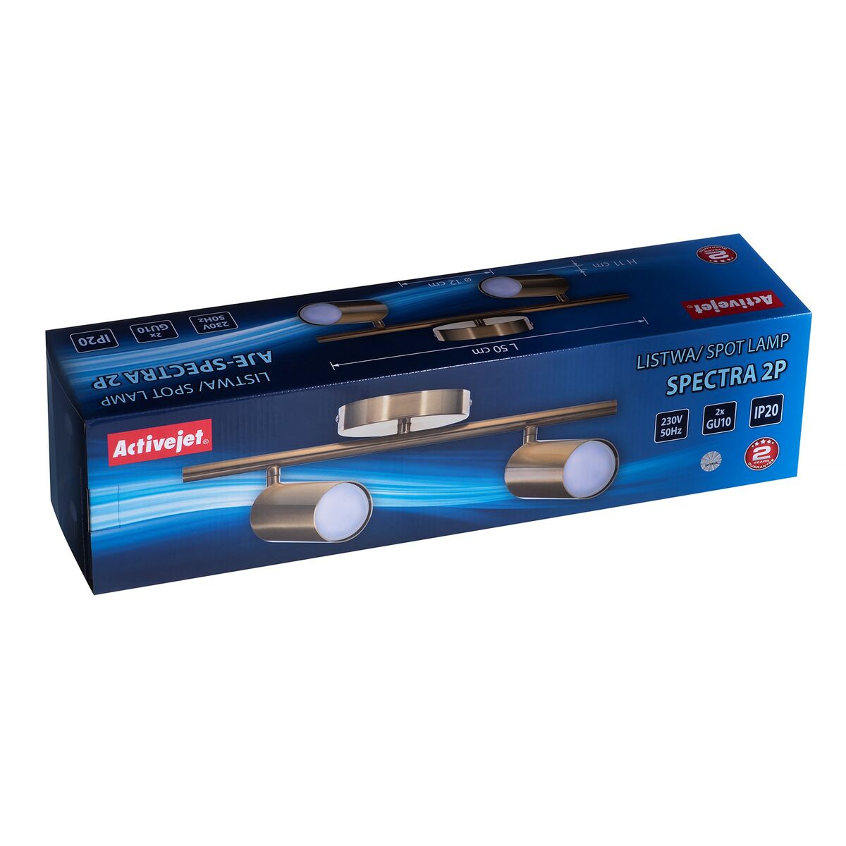 Taklampa Activejet AJE-SPECTRA 2P Guld Gyllene Metall 40 W - 4