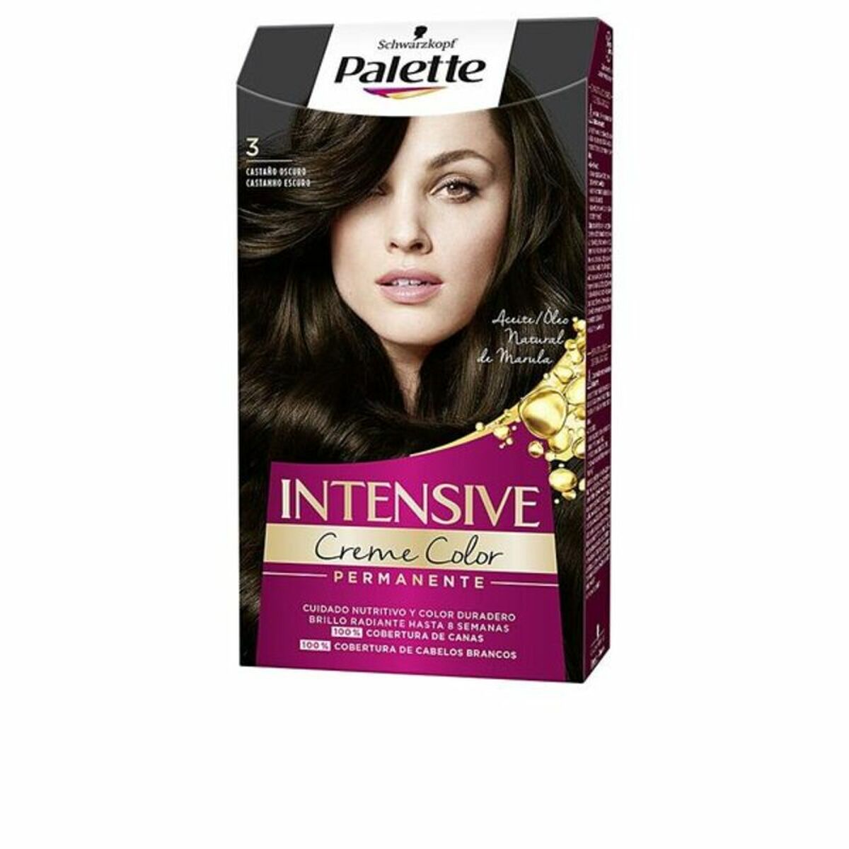 Permanent färg Schwarzkopf Palette Intensive Mörkbrunt Nº 3-Castano Oscuro (1 antal)
