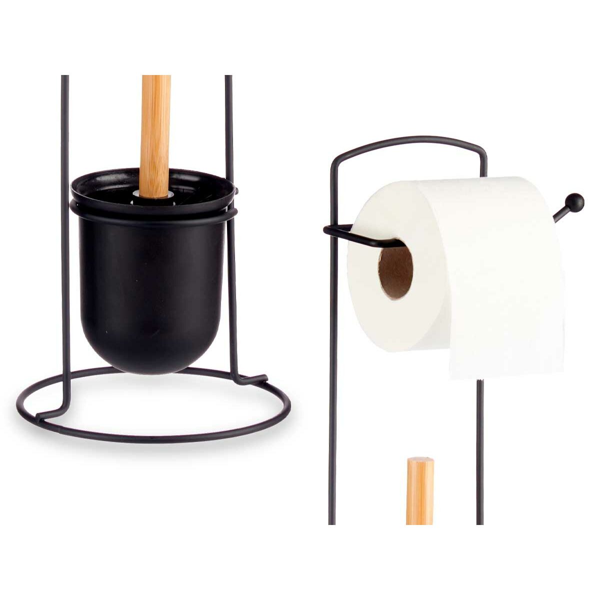 Toalettrullehållare Berilo W2930APB - 405 Svart 17 x 57 x 16,5 cm (6 antal) - 4