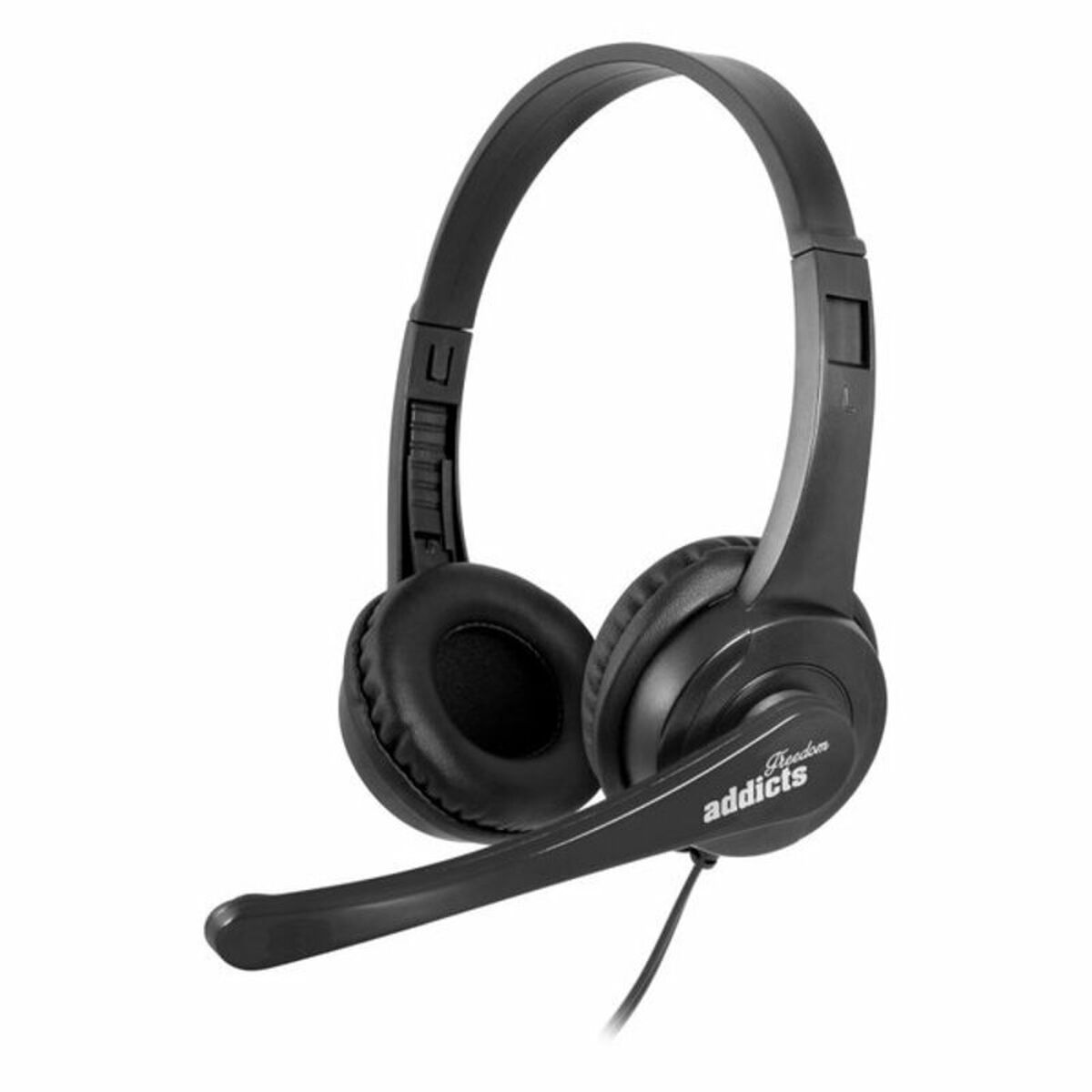 Hörlurar med Mikrofon NGS VOX505 USB Svart 32 Ohm