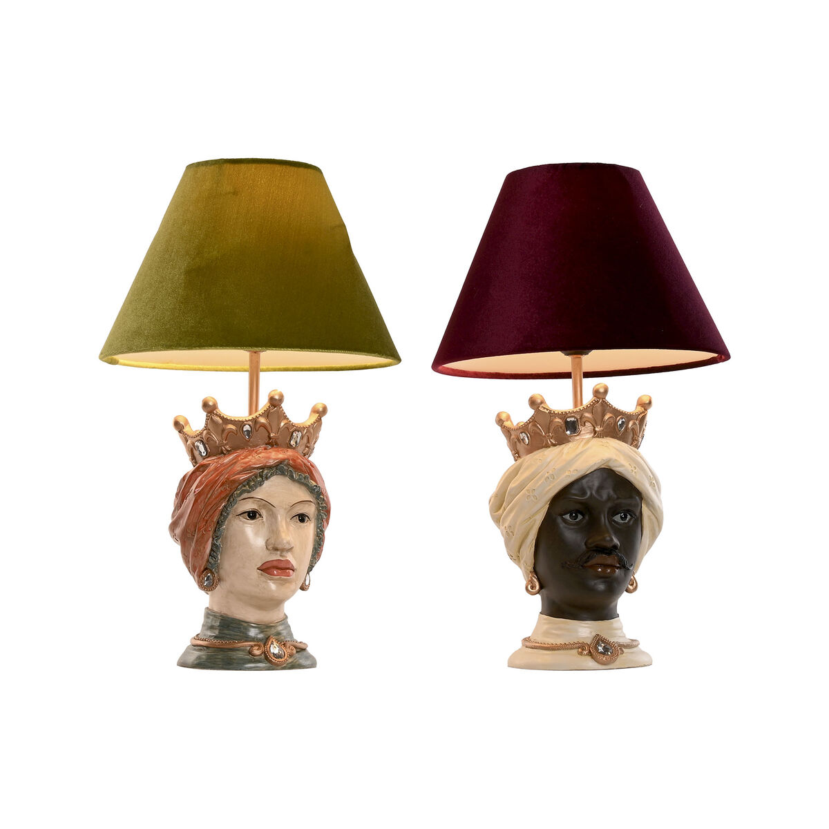 Bordslampa Home ESPRIT Multicolour Harts 26 x 26 x 43 cm (2 antal) - 6