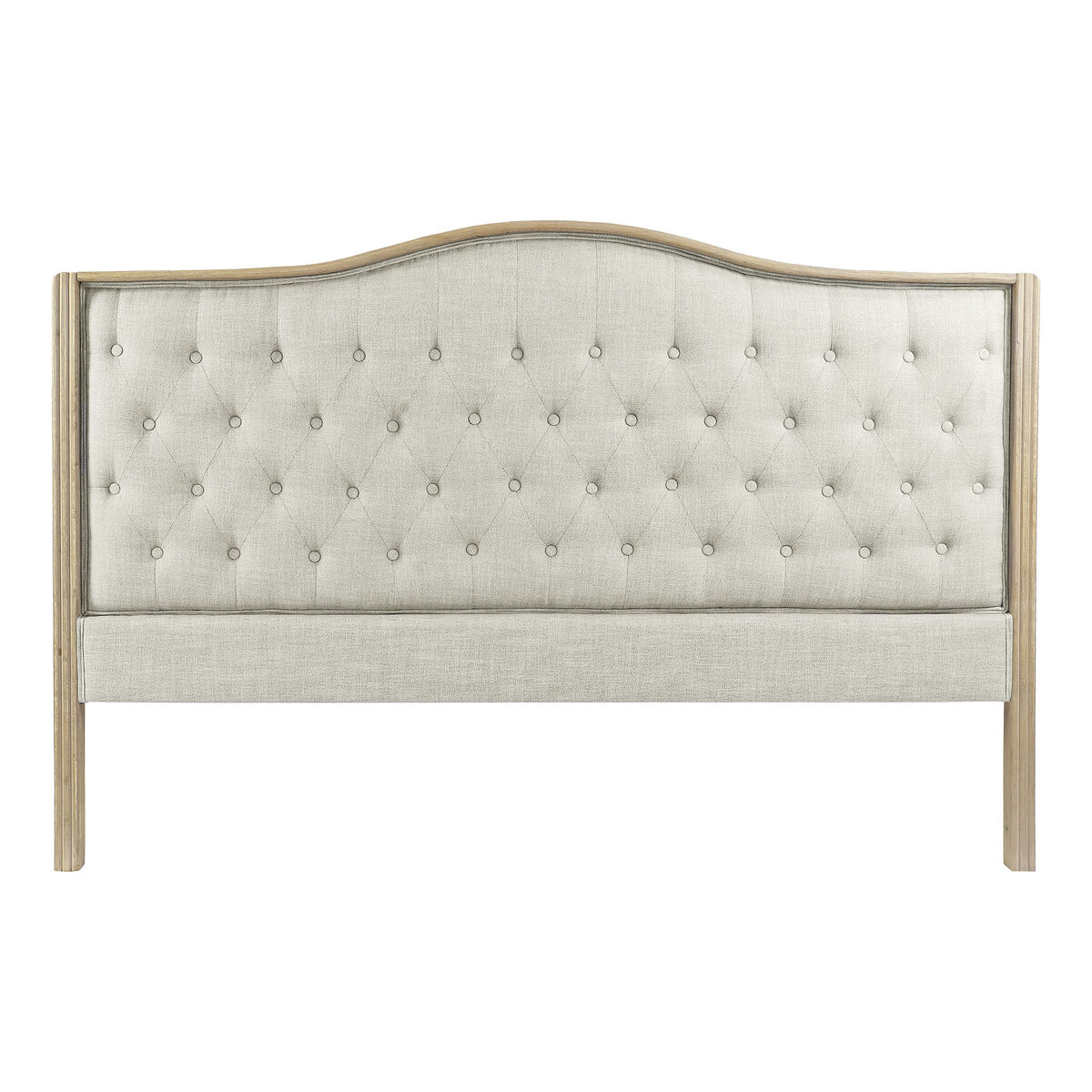 Sänggavel DKD Home Decor Beige Gummiträ 160 x 10 x 133 cm - 3