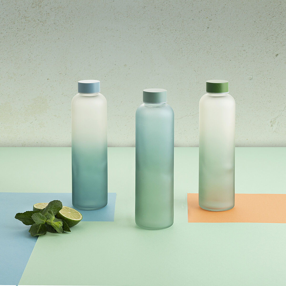 Vattenflaska Quid Quidate Grön Glas 600 ml (12 antal) - 2