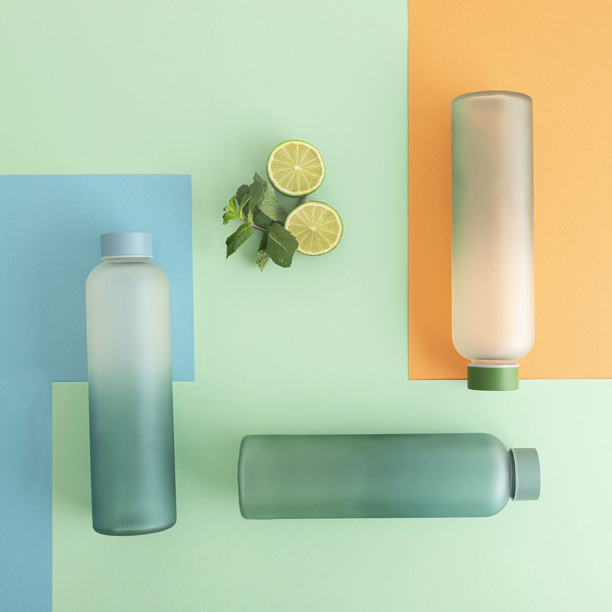 Vattenflaska Quid Quidate Grön Glas 600 ml (12 antal) - 3