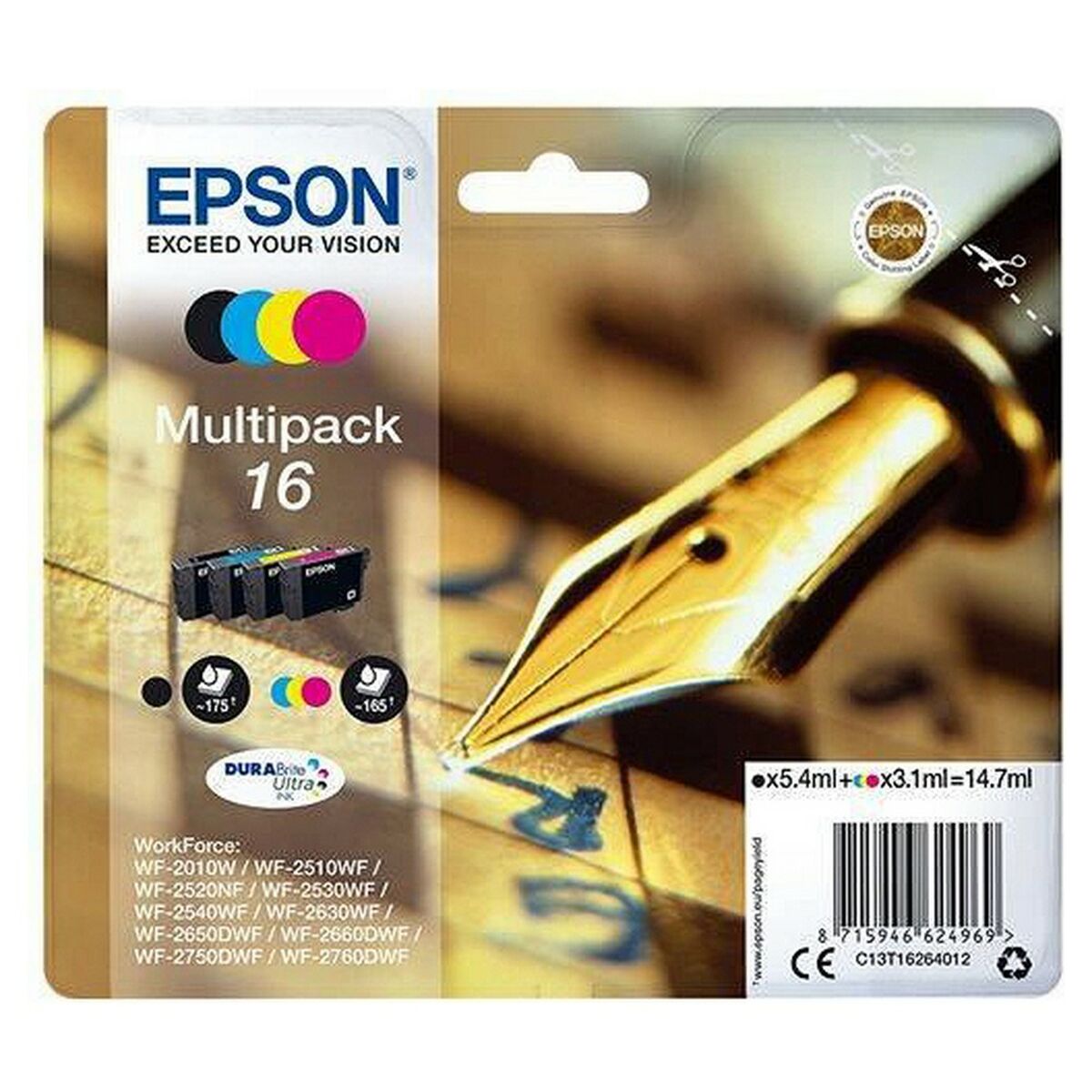 Original Bläckpatron Epson Multipack 16 Svart - 3