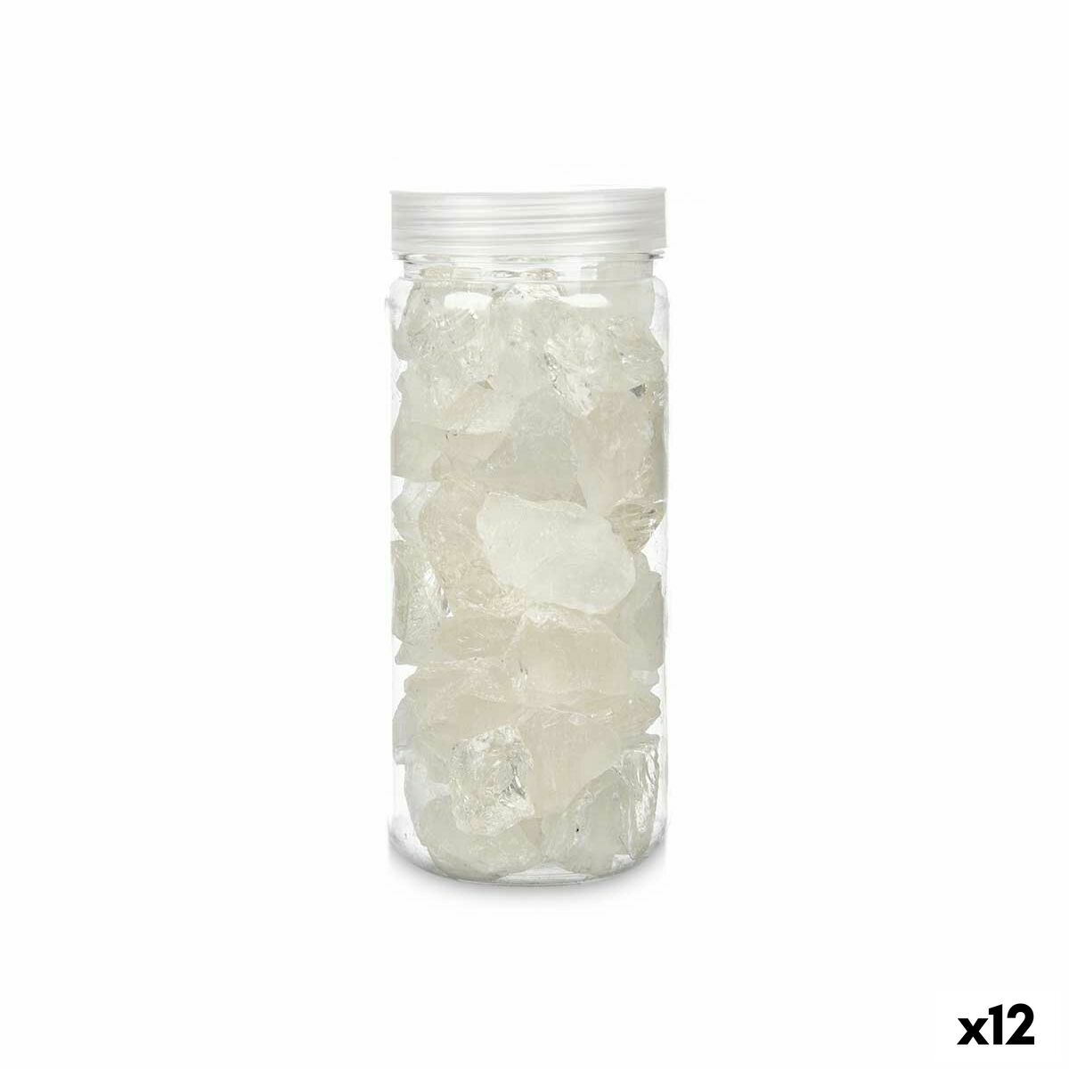 Dekorativa stenar Gift Decor Vit 600 g Kvarts (12 antal)