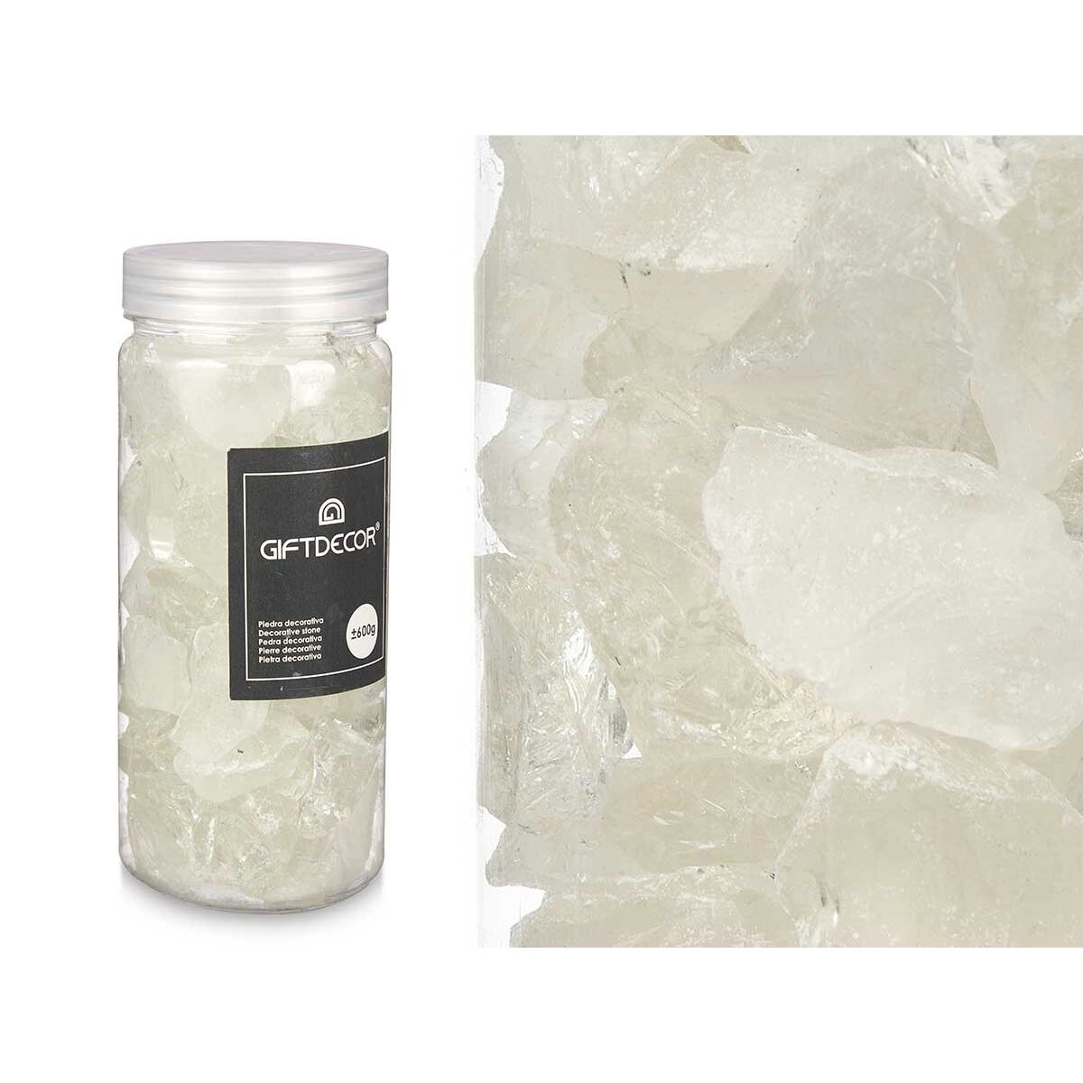 Dekorativa stenar Gift Decor Vit 600 g Kvarts (12 antal) - 2