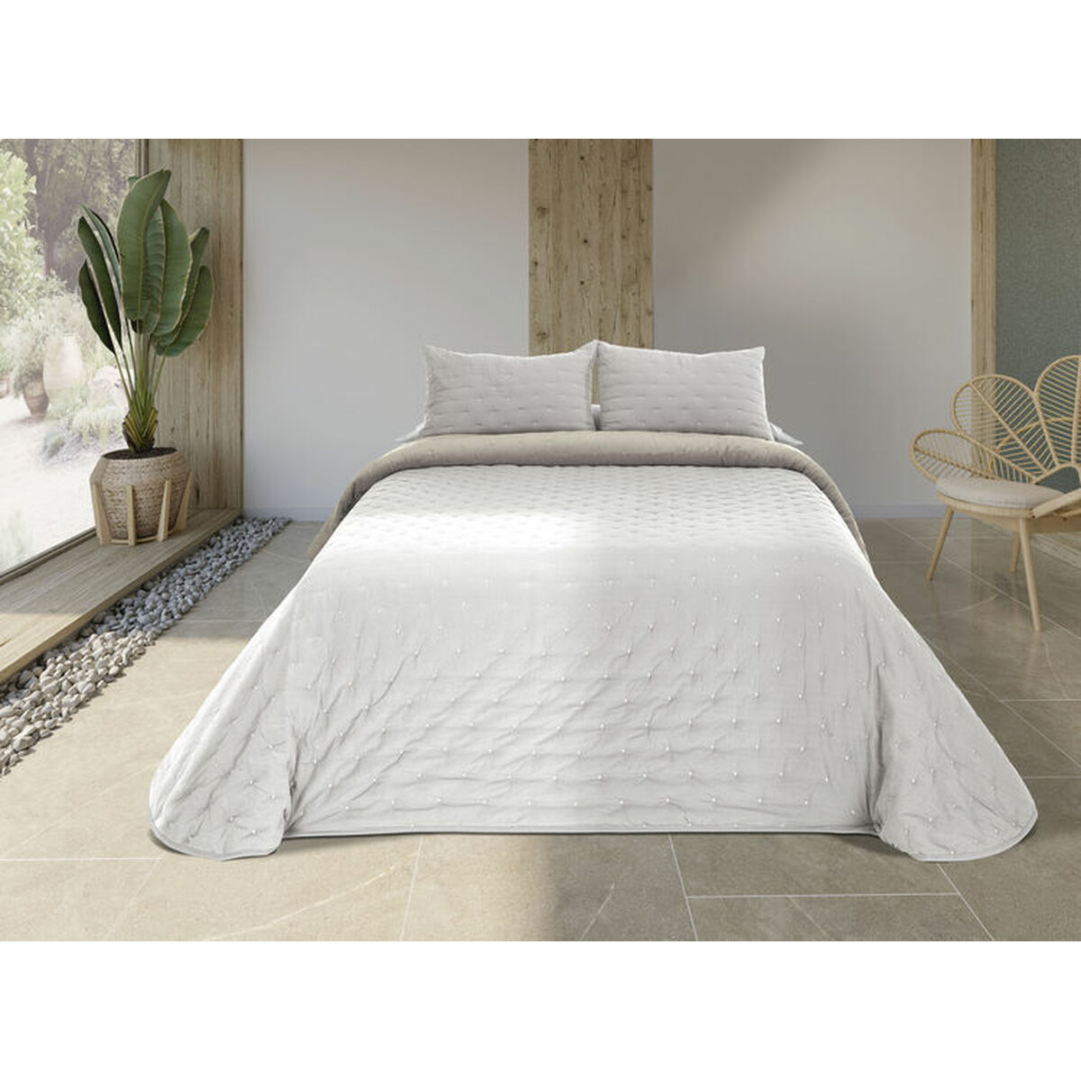 Sängöverdrag Pierre Cardin LORENA Vit Säng 150 (3 Delar) - 2