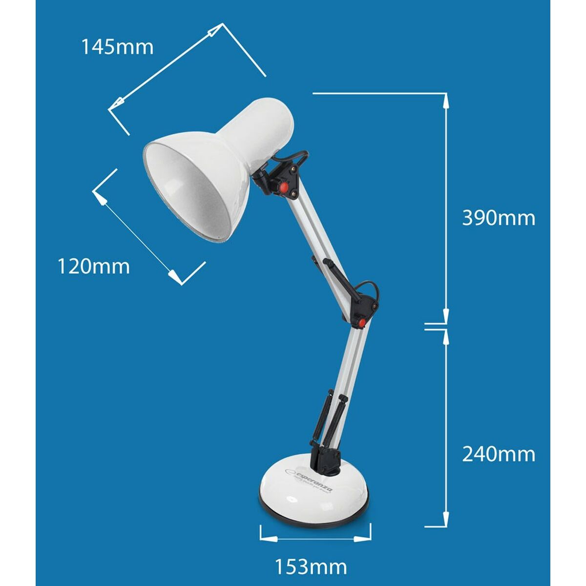 Skrivbordslampa Esperanza ELD112K Svart Plast 12 W - 3