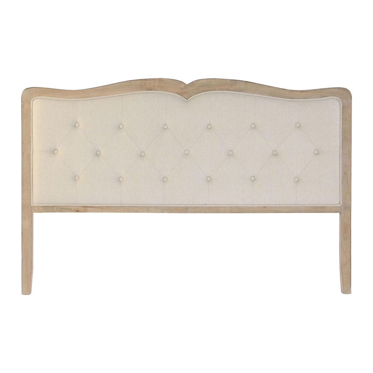 Sänggavel DKD Home Decor Beige Gummiträ 160 x 10 x 120 cm