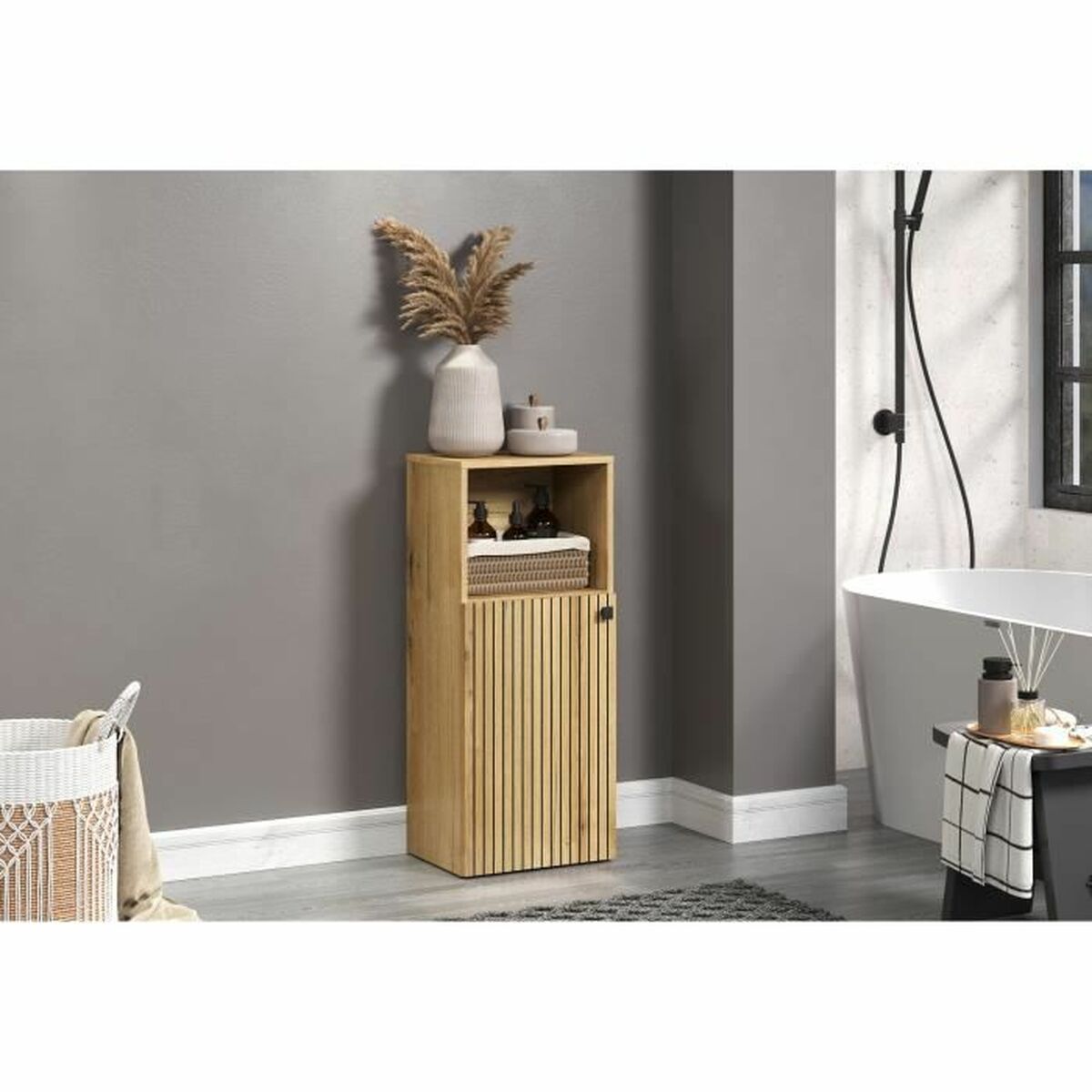 Avlastningsmöbler PURE BLISS Brun Tölgy Trä Plast 40 x 95 x 31 cm - 2
