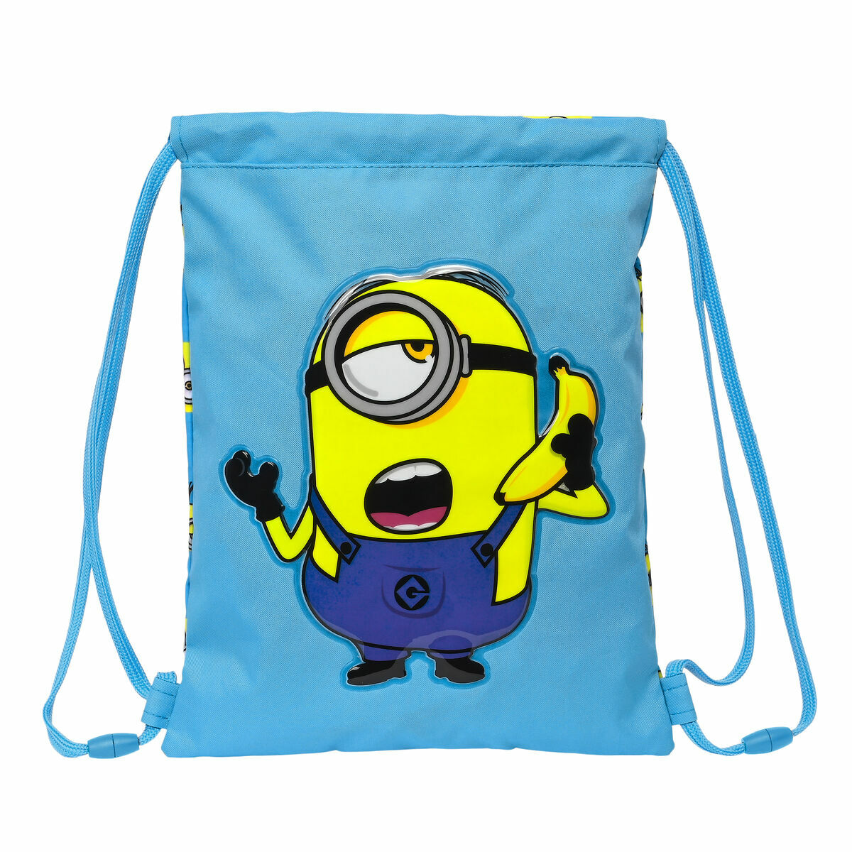 Skopåse med remmar Minions Blå 35 x 1 x 40 cm