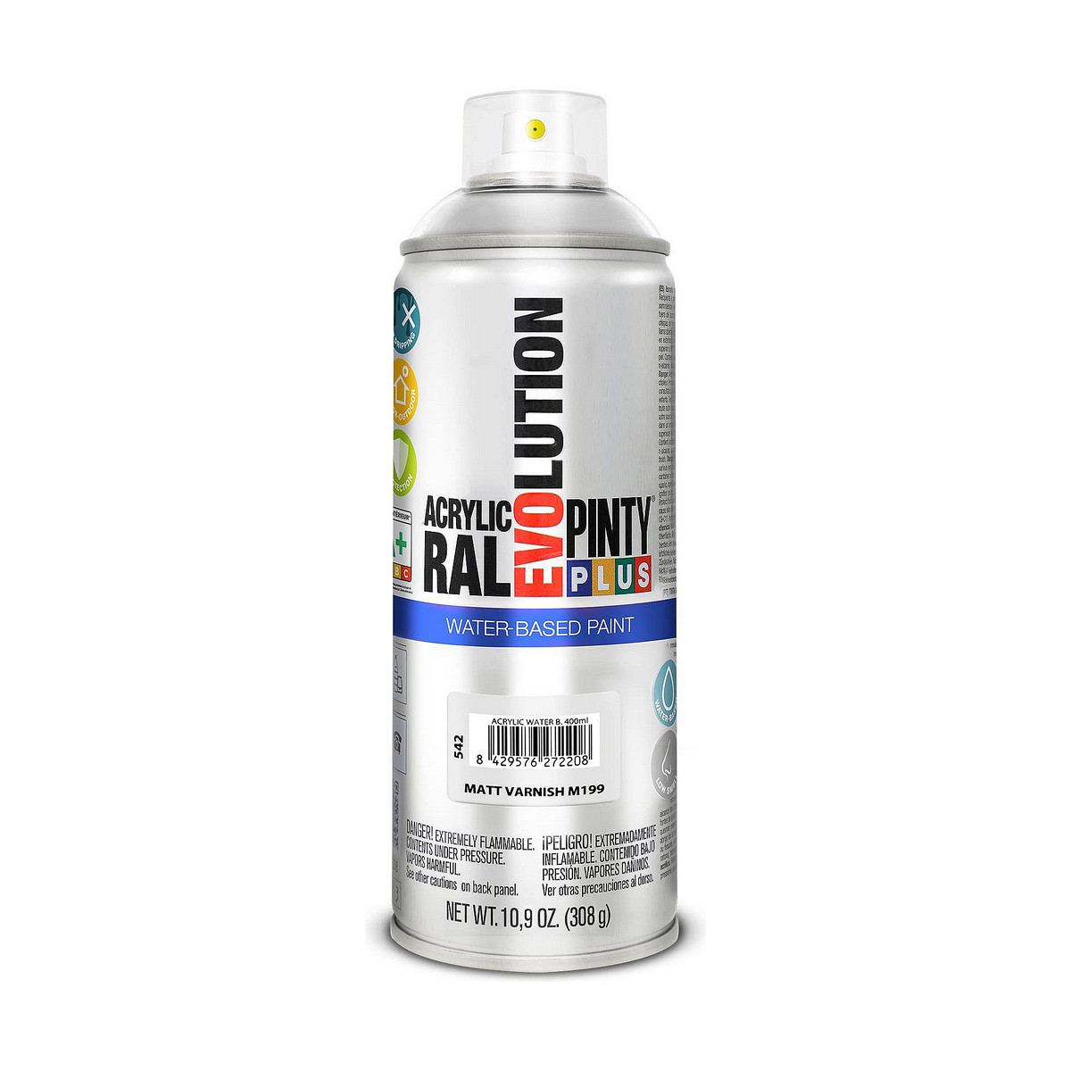 Lacksprej Pintyplus Evolution M199 Matt Vattenbaserat 400 ml Ofärgad - 3
